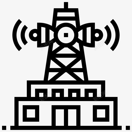 天线板铸图标svg_新图网 https://ixintu.com 天线 应急 救生 服务 电信 线路 通信