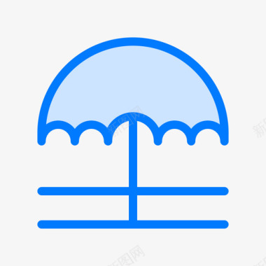 雨伞墨西哥8蓝色图标图标