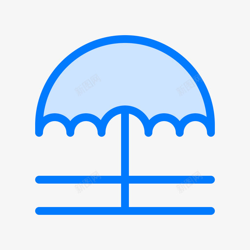 雨伞墨西哥8蓝色图标svg_新图网 https://ixintu.com 墨西哥 蓝色 雨伞