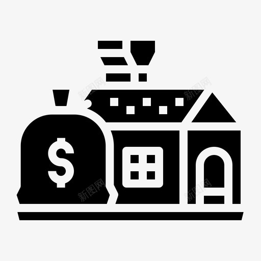 住宅建筑成本图标svg_新图网 https://ixintu.com 住宅 商业成本实实在在的风格 建筑 成本 房屋 物业