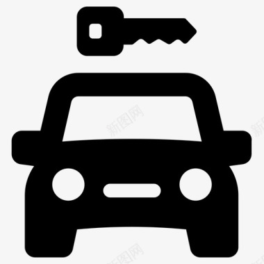 汽车租赁汽车汽车钥匙图标图标