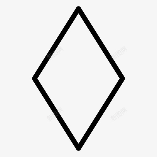 菱形几何形状形状图标svg_新图网 https://ixintu.com 几何 几何形 形状 菱形