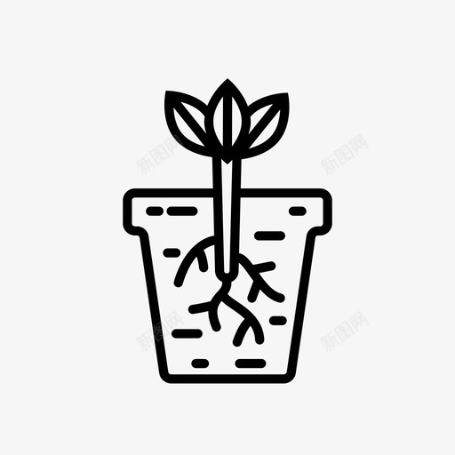 幼苗叶子植物图标svg_新图网 https://ixintu.com 叶子 幼苗 树苗 植物 生长