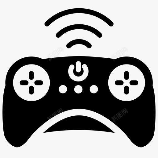 无线控制器游戏操纵杆图标svg_新图网 https://ixintu.com 技术 控制器 操纵杆 无线 智能 游戏 设备