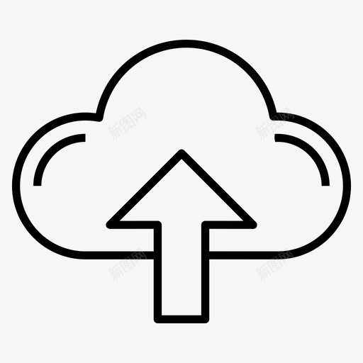 云上传云计算云技术图标svg_新图网 https://ixintu.com 上传 云计算 向量 和光 图标 技术 数据 标线 选择
