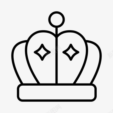 皇冠国王中世纪图标图标