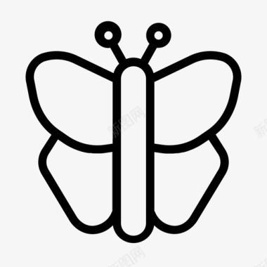蝴蝶动物虫子图标图标