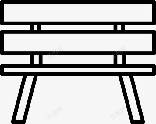 长凳花园坐姿图标svg_新图网 https://ixintu.com 元素 坐姿 城市 花园 长凳