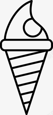冰淇淋筒冰淇淋生日图标图标