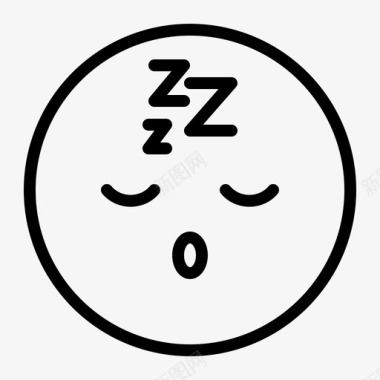睡眠表情脸图标图标