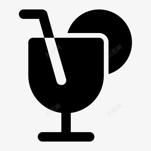 鸡尾酒饮料玻璃杯图标svg_新图网 https://ixintu.com 图标 城市 果汁 玻璃杯 铭文 饮料 鸡尾酒