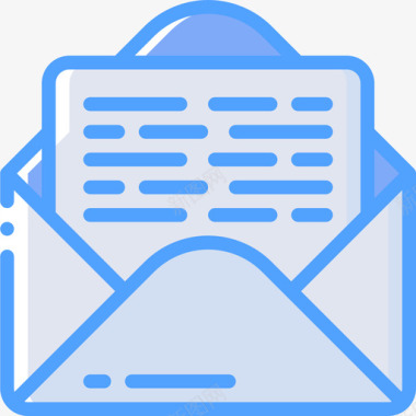信件邮政服务4蓝色图标图标
