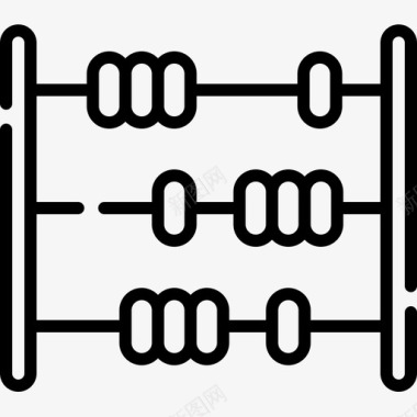 算盘圣诞玩具9线性图标图标