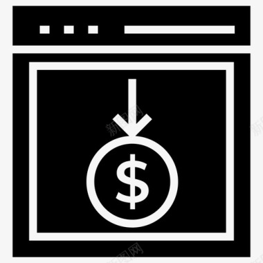 网络货币交易电子商务网上银行图标图标