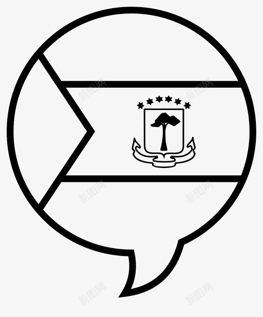 赤道几内亚对话旗帜图标svg_新图网 https://ixintu.com 国民生产总值 对话 旗帜 简化世界语言 语言 赤道几内亚