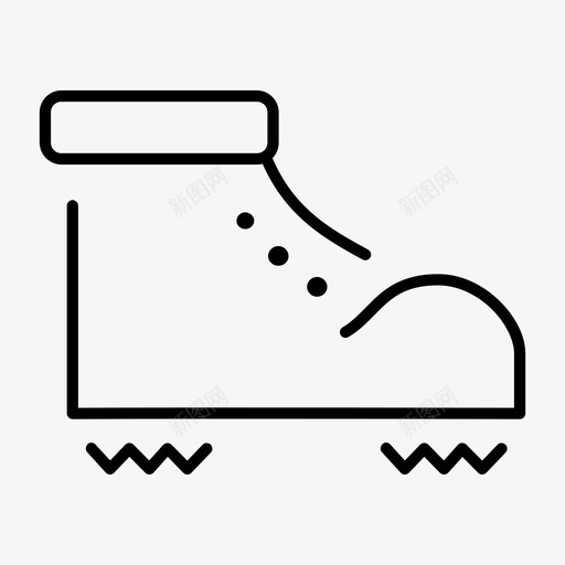 登山鞋靴子脚图标svg_新图网 https://ixintu.com 其他 登山鞋 靴子