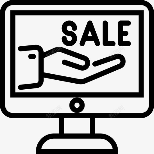 销售网上购物直营图标svg_新图网 https://ixintu.com 直营 网上购物 销售