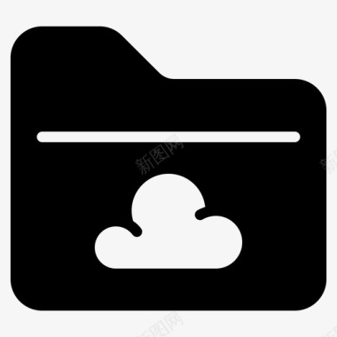文件夹云存储云web图标图标