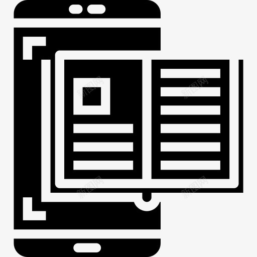 书籍智能手机应用程序5填充图标svg_新图网 https://ixintu.com 书籍 填充 智能手机应用程序5