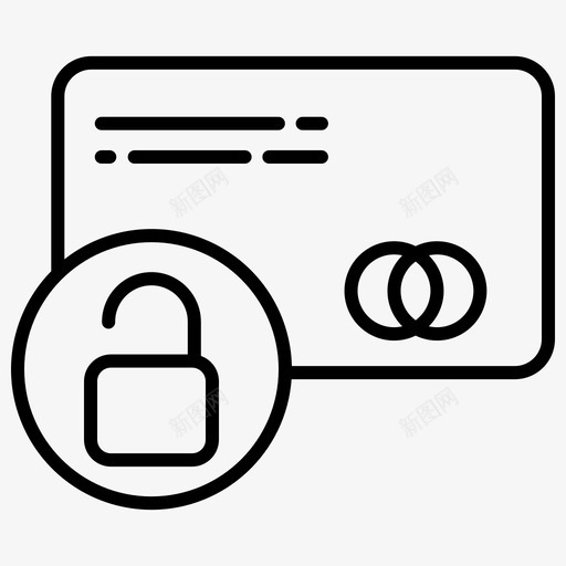 解锁帐单卡图标svg_新图网 https://ixintu.com 付款 发票 帐单 收据 解锁