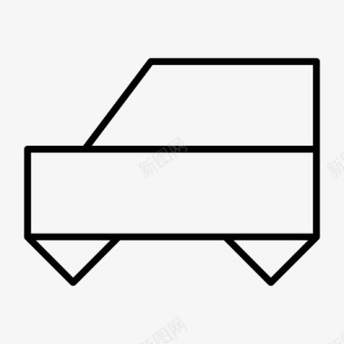 折纸车汽车驾驶图标图标