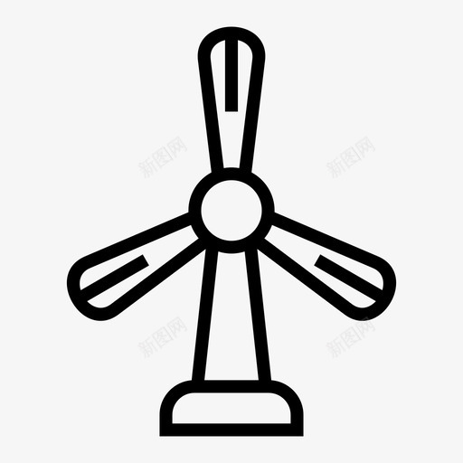 涡轮机电力能源图标svg_新图网 https://ixintu.com 发电机 技术 涡轮机 电力 能源 风能