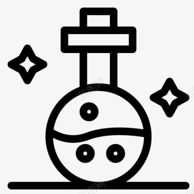 烧瓶佛罗伦萨烧瓶实验室图标图标