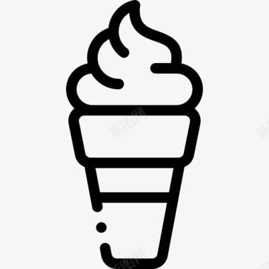 冰淇淋美食18线性图标图标