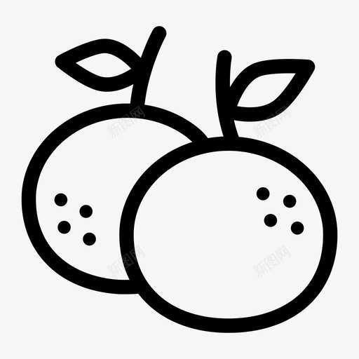 橙子食品新鲜图标svg_新图网 https://ixintu.com 健康 新鲜 有机 橙子 水果 食品