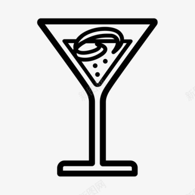 国际鸡尾酒饮料玻璃杯图标图标