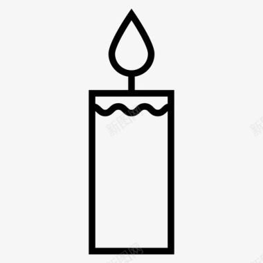 蜡烛降临蜡烛燃烧的蜡烛图标图标