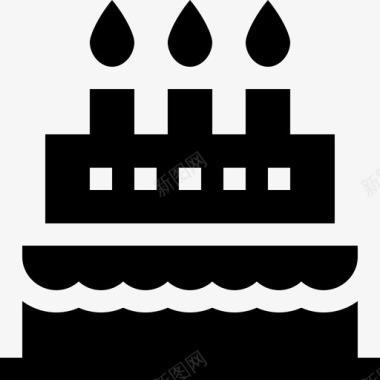 生日蛋糕幸福5填充图标图标