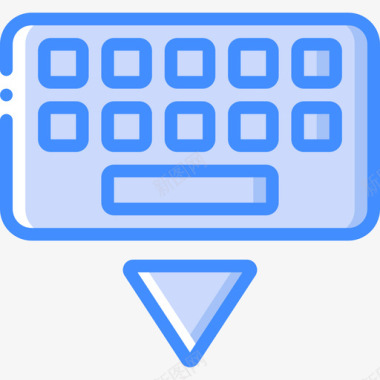 键盘移动接口4蓝色图标图标