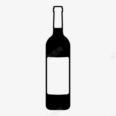 酒瓶乡村葡萄图标图标