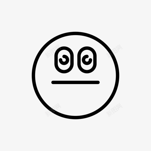 表情符号面部表情情绪图标svg_新图网 https://ixintu.com 情绪 眩晕 表情符号 表情线 面部表情