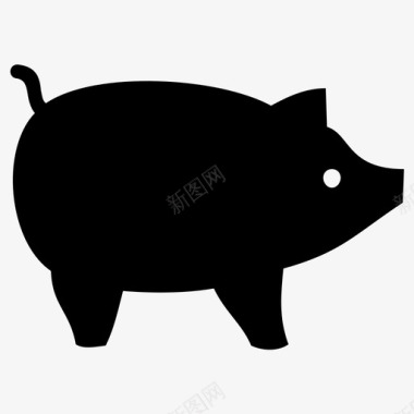 猪肉动物动物脸图标图标