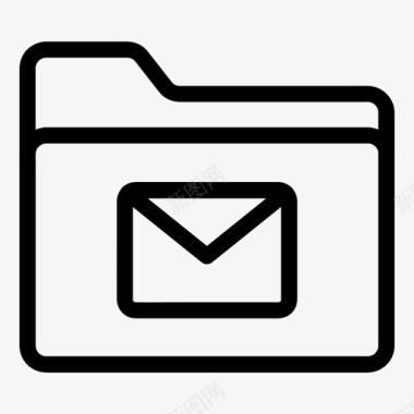 邮件文件夹电子邮件文件图标图标