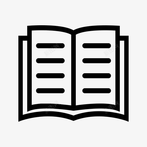 书教育阅读图标svg_新图网 https://ixintu.com 教育 规则 阅读