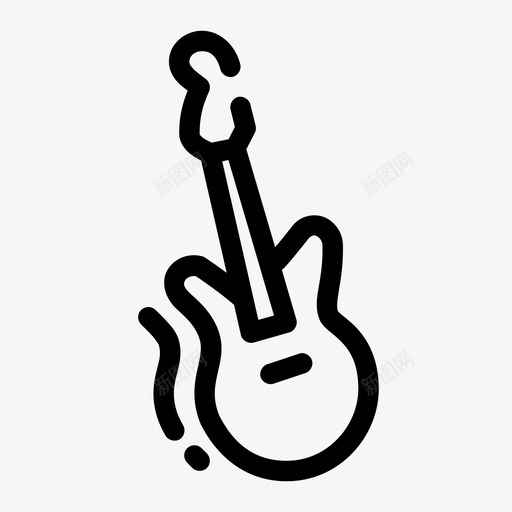 吉他乐器音乐图标svg_新图网 https://ixintu.com 乐器 吉他 演奏 随机间隙媒体 音乐
