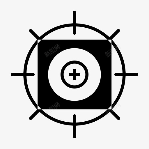 瞄准射击办公设备图标svg_新图网 https://ixintu.com 办公设备 射击 瞄准