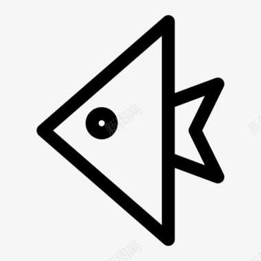 鱼折纸图标图标
