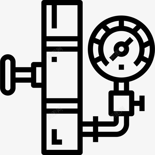 量规管道工7线性图标svg_新图网 https://ixintu.com 管道工 线性 量规