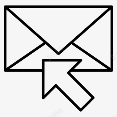 单击电子邮件通信电子邮件图标图标