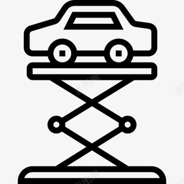 汽车升降机汽车服务4直线式图标图标