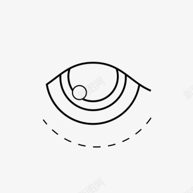 眼袋摘除眼睑整形眼睛图标图标