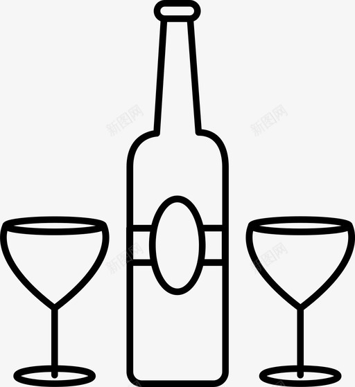 瓶子饮料玻璃杯图标svg_新图网 https://ixintu.com 玻璃杯 瓶子 生日 葡萄酒 酒瓶 饮料