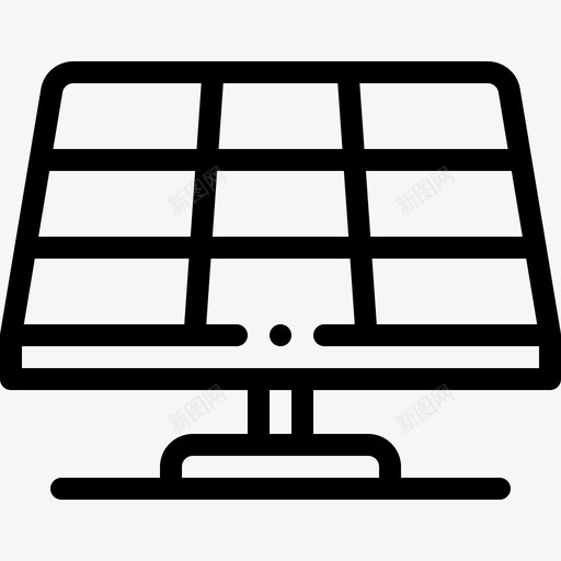 太阳能电池板智能家居7线性图标svg_新图网 https://ixintu.com 太阳能电池板 智能家居7 线性