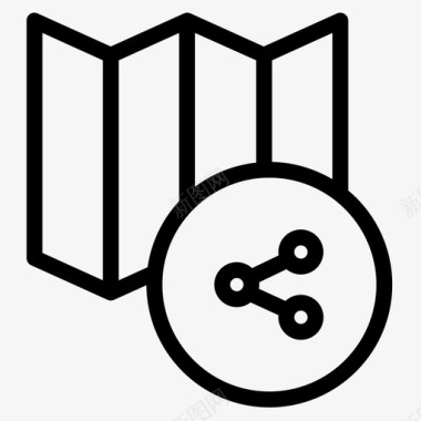 地图地图和导航5线性图标图标