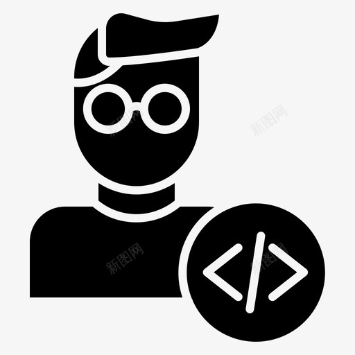 开发人员编码开发图标svg_新图网 https://ixintu.com 人员 开发 编码 软件