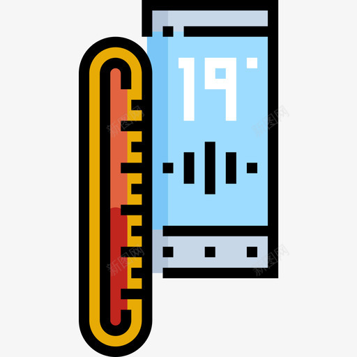 温度domotics28线性颜色图标svg_新图网 https://ixintu.com domotics 温度 线性 颜色